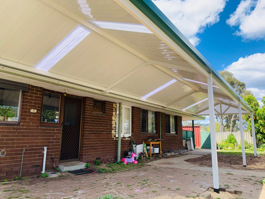 After gable patio installed